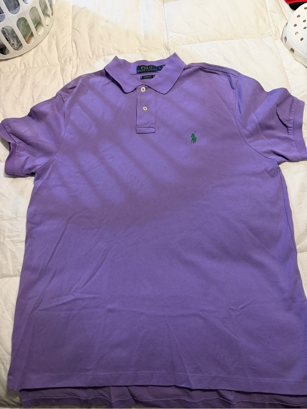 Ralph Lauren Purple Polo Shirt with Green Pony Logo. Immaculate shape polos!